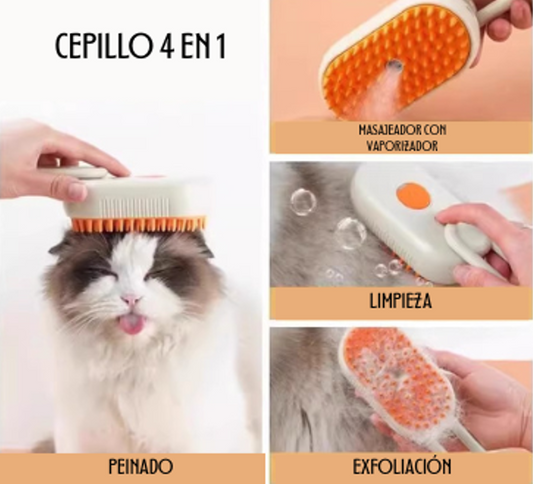 Cepillo 4 en 1 para mascotas